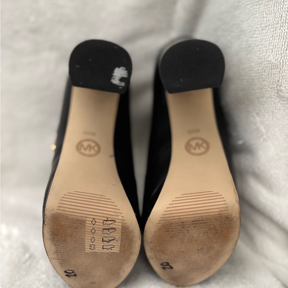 Michael Kors Black Leather Platform Heels - Picture 6 of 6